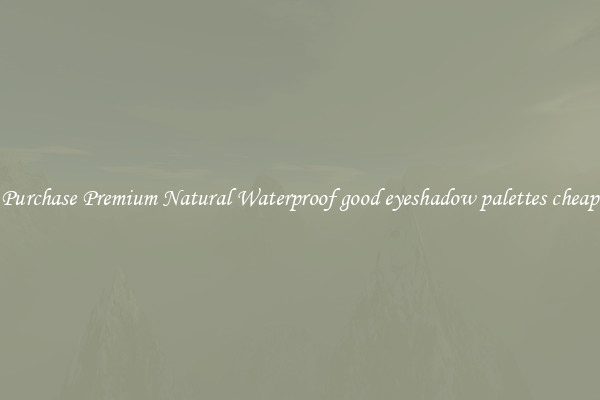Purchase Premium Natural Waterproof good eyeshadow palettes cheap