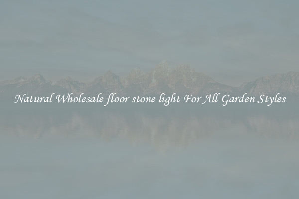 Natural Wholesale floor stone light For All Garden Styles