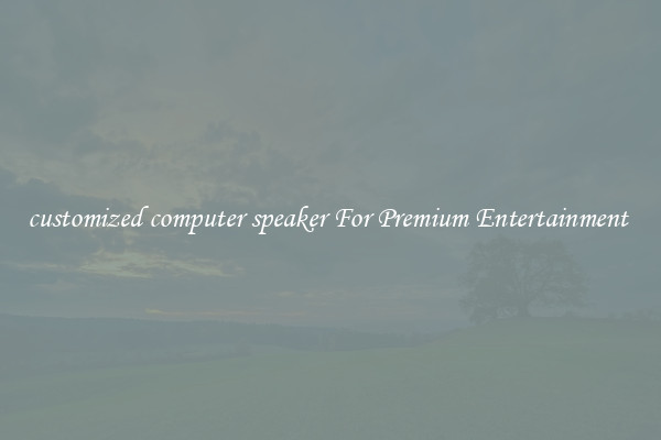 customized computer speaker For Premium Entertainment 
