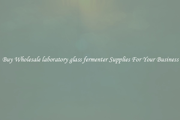 Buy Wholesale laboratory glass fermenter Supplies For Your Business