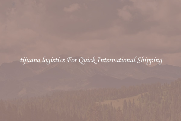 tijuana logistics For Quick International Shipping