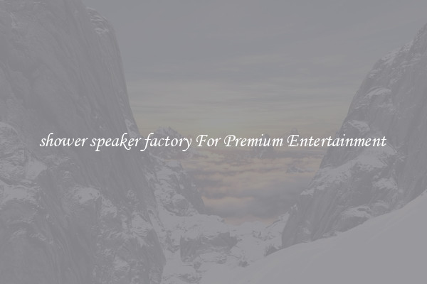 shower speaker factory For Premium Entertainment 