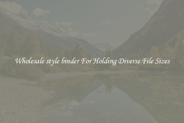 Wholesale style binder For Holding Diverse File Sizes