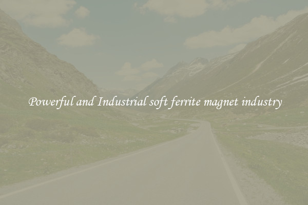 Powerful and Industrial soft ferrite magnet industry