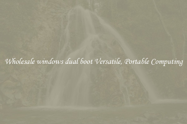 Wholesale windows dual boot Versatile, Portable Computing