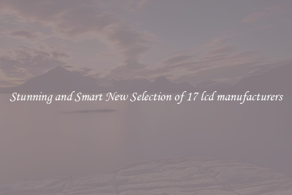 Stunning and Smart New Selection of 17 lcd manufacturers
