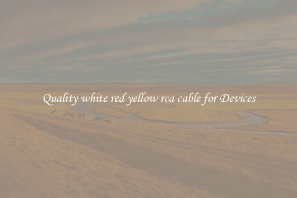 Quality white red yellow rca cable for Devices