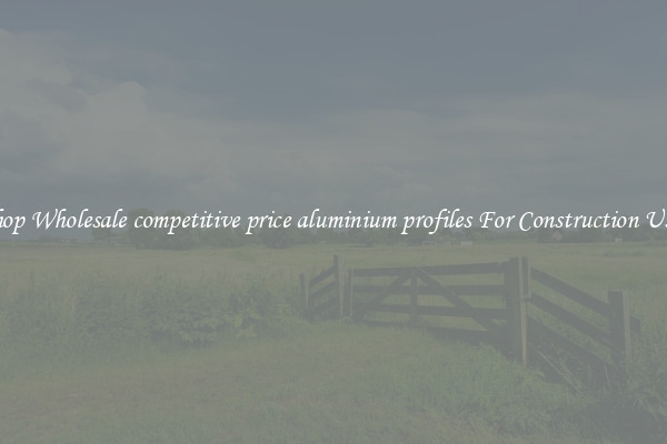 Shop Wholesale competitive price aluminium profiles For Construction Uses