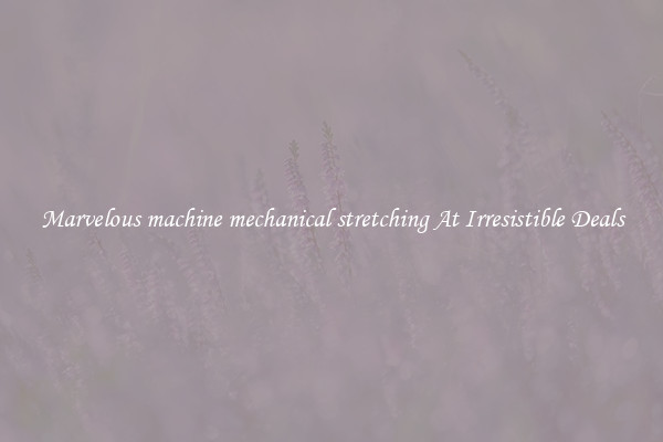 Marvelous machine mechanical stretching At Irresistible Deals