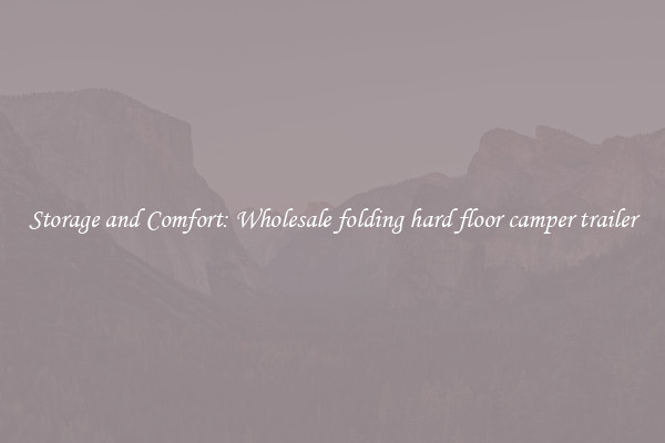 Storage and Comfort: Wholesale folding hard floor camper trailer