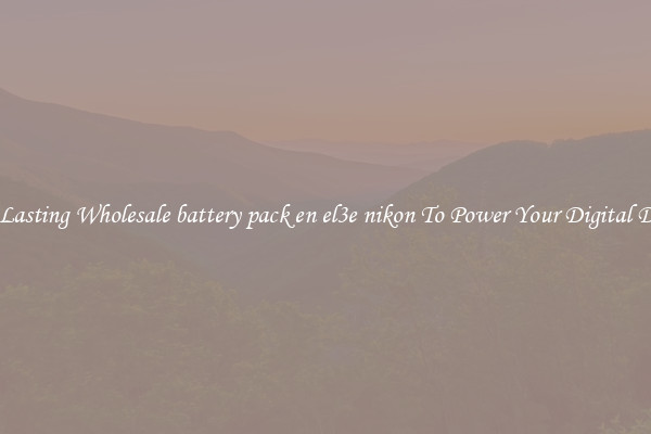 Long Lasting Wholesale battery pack en el3e nikon To Power Your Digital Devices