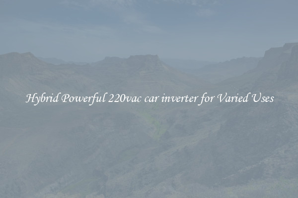 Hybrid Powerful 220vac car inverter for Varied Uses